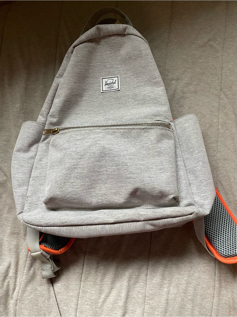 Herschel Supply Company Light Gray Backpack with Orange Accents